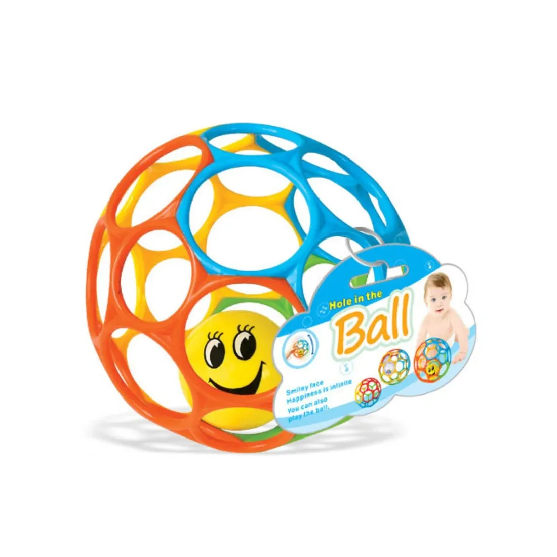 [2 Pack] Maya & Friends Classic Soft Easy Grasp Oball With Rattle (Assorted Colours)