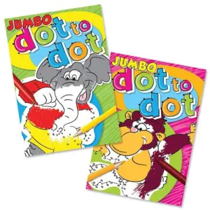 A4 Super Jumbo Dot To Dot Book - Assorted Kids Activity Fun Learning Drawing