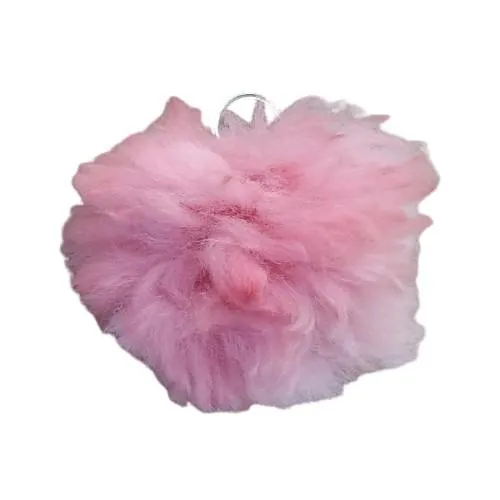 Alpaca Fuzzball Keychain