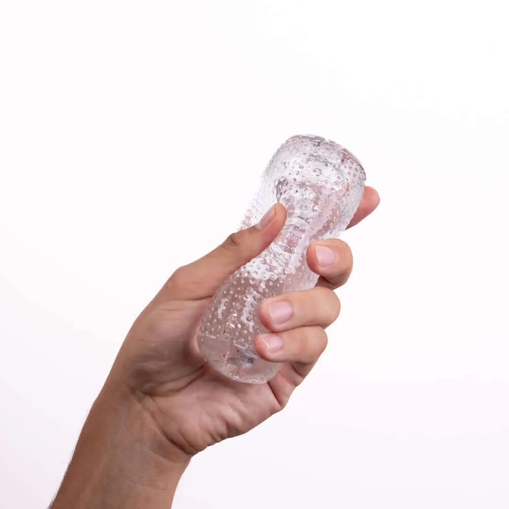 Anson Crystal Clear Hard Cup TPE Masturbator - Stimulating Pleasure for Men