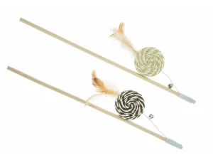 Cat toy Cane with sisal sweet and feathers