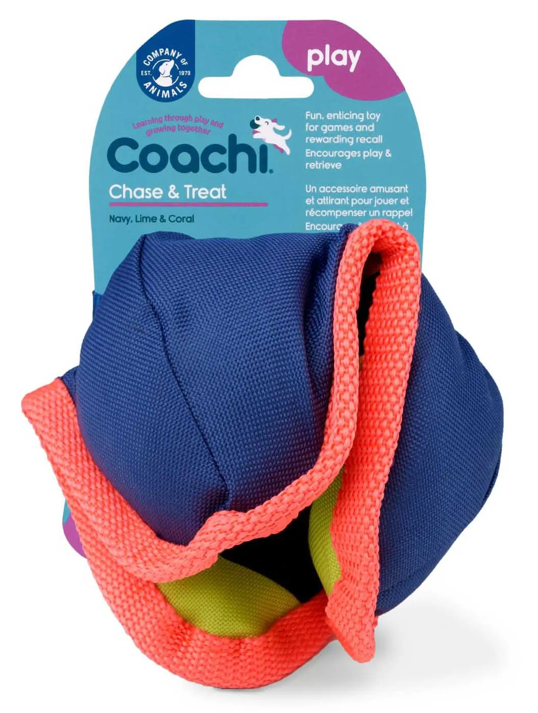 Coachi Chase & Treat Navy, Lime & Coral