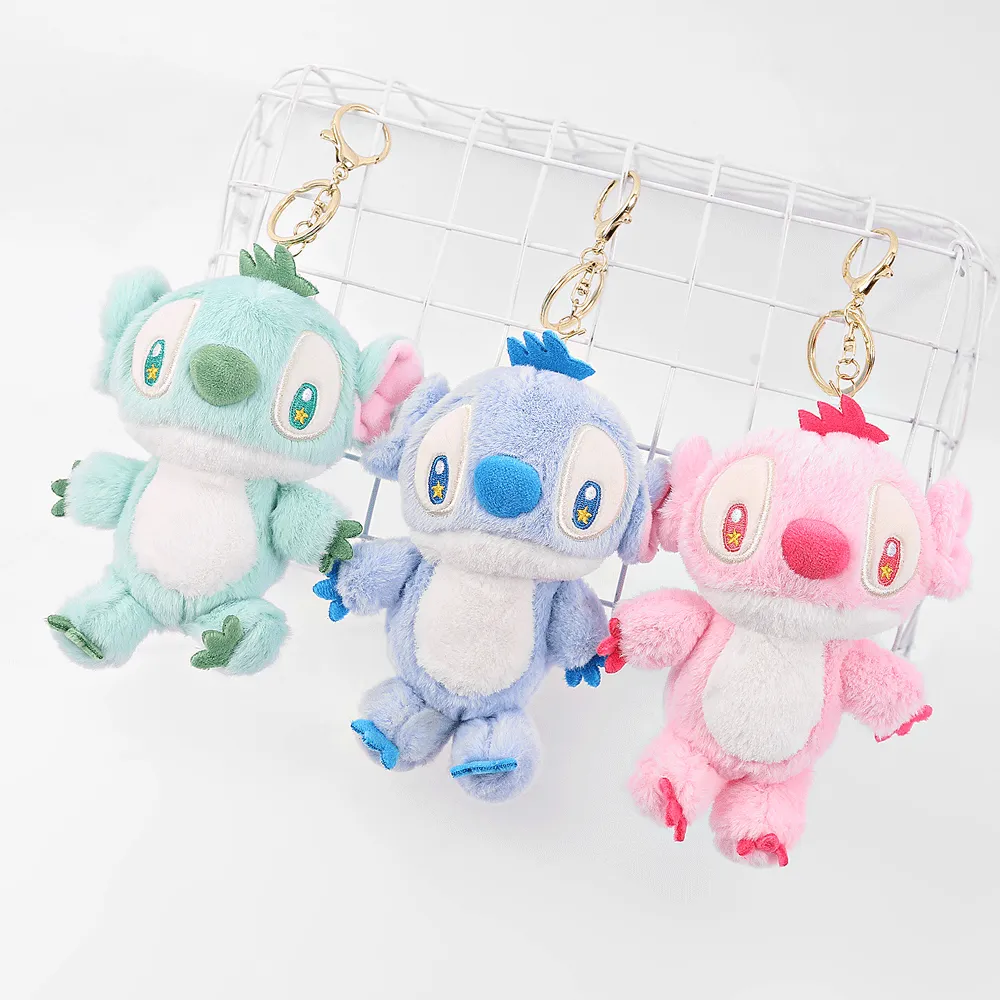 Colorful Stitch Plush Keychain