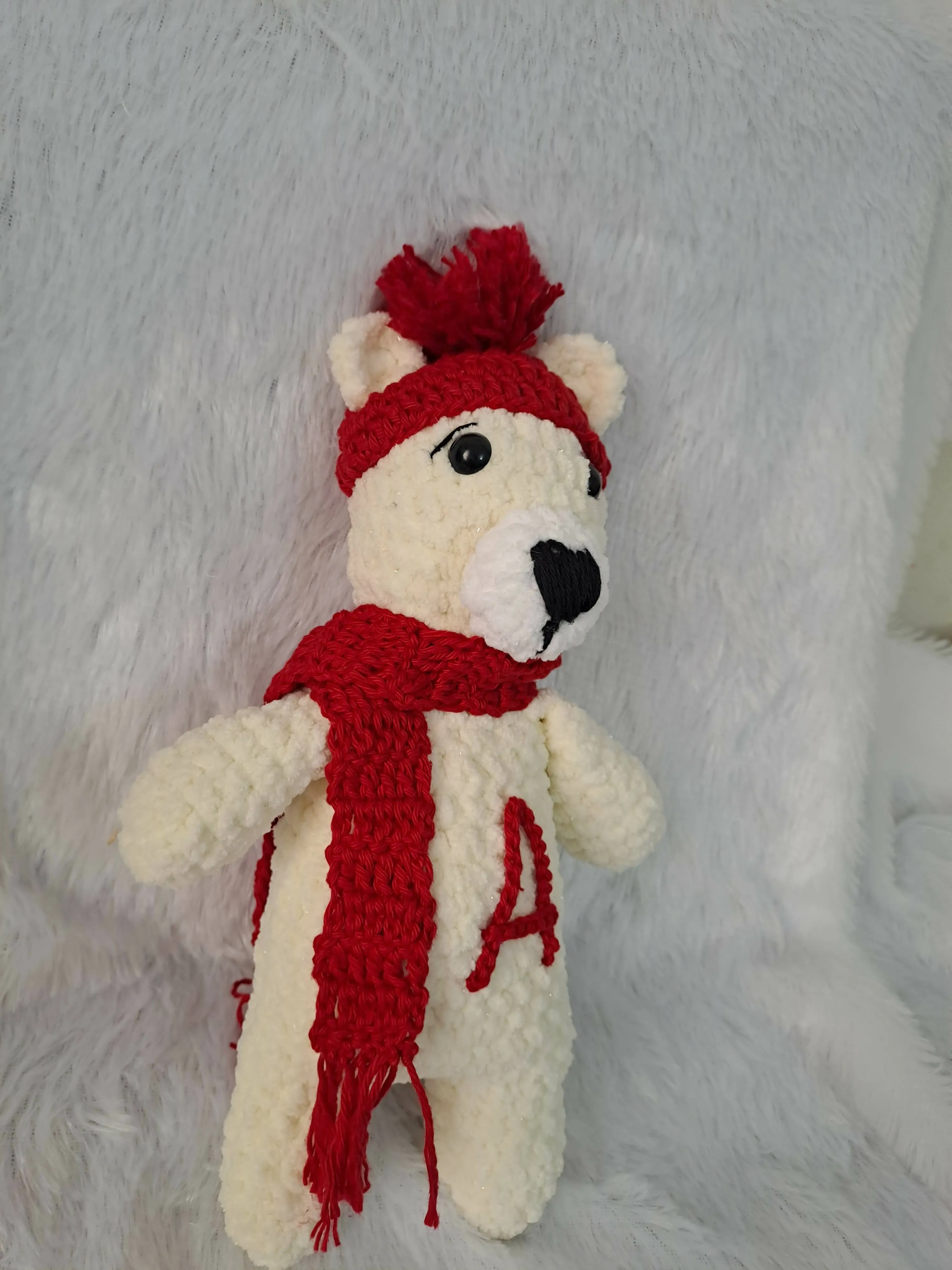 Crochet plush bear with alphabet or name!!