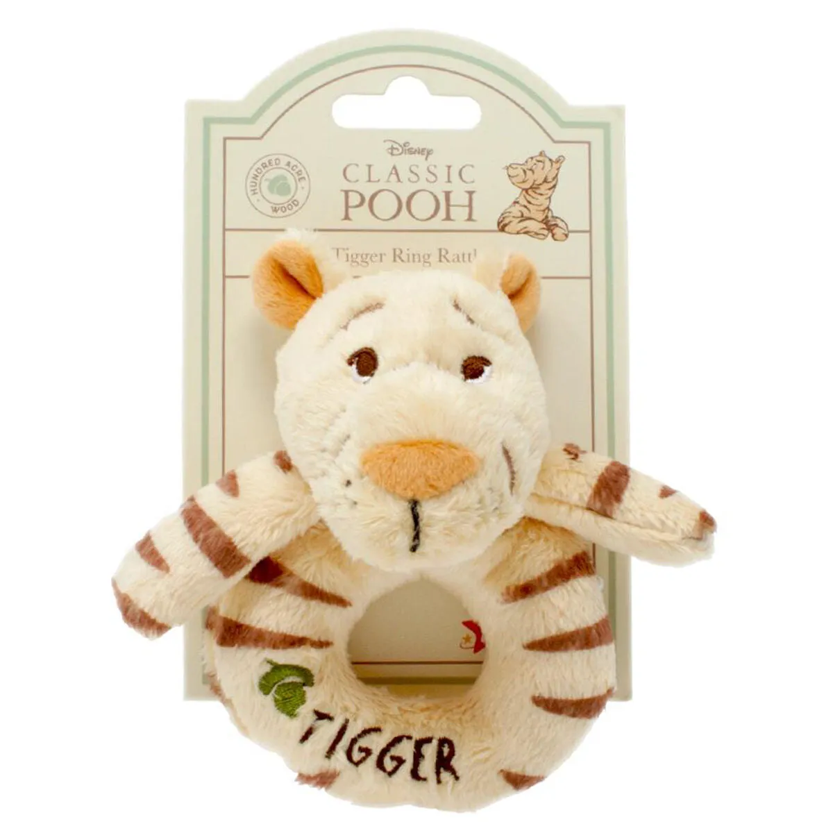 Disney Classic Pooh Hundred Acre Wood Tigger Ring Rattle Soft Toy