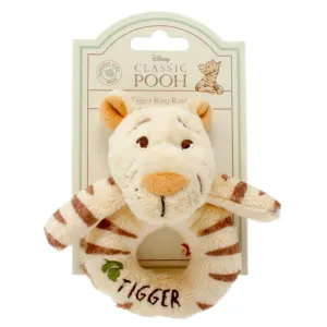 Disney Classic Pooh Hundred Acre Wood Tigger Ring Rattle Soft Toy