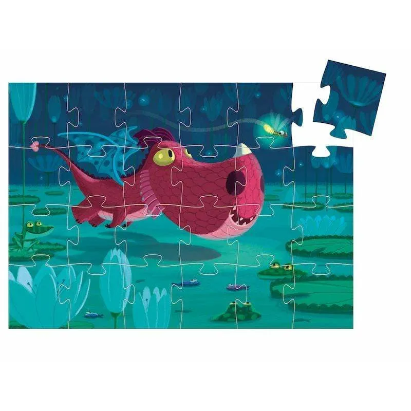 Edmond the Dragon Silhouette Jigsaw Puzzle