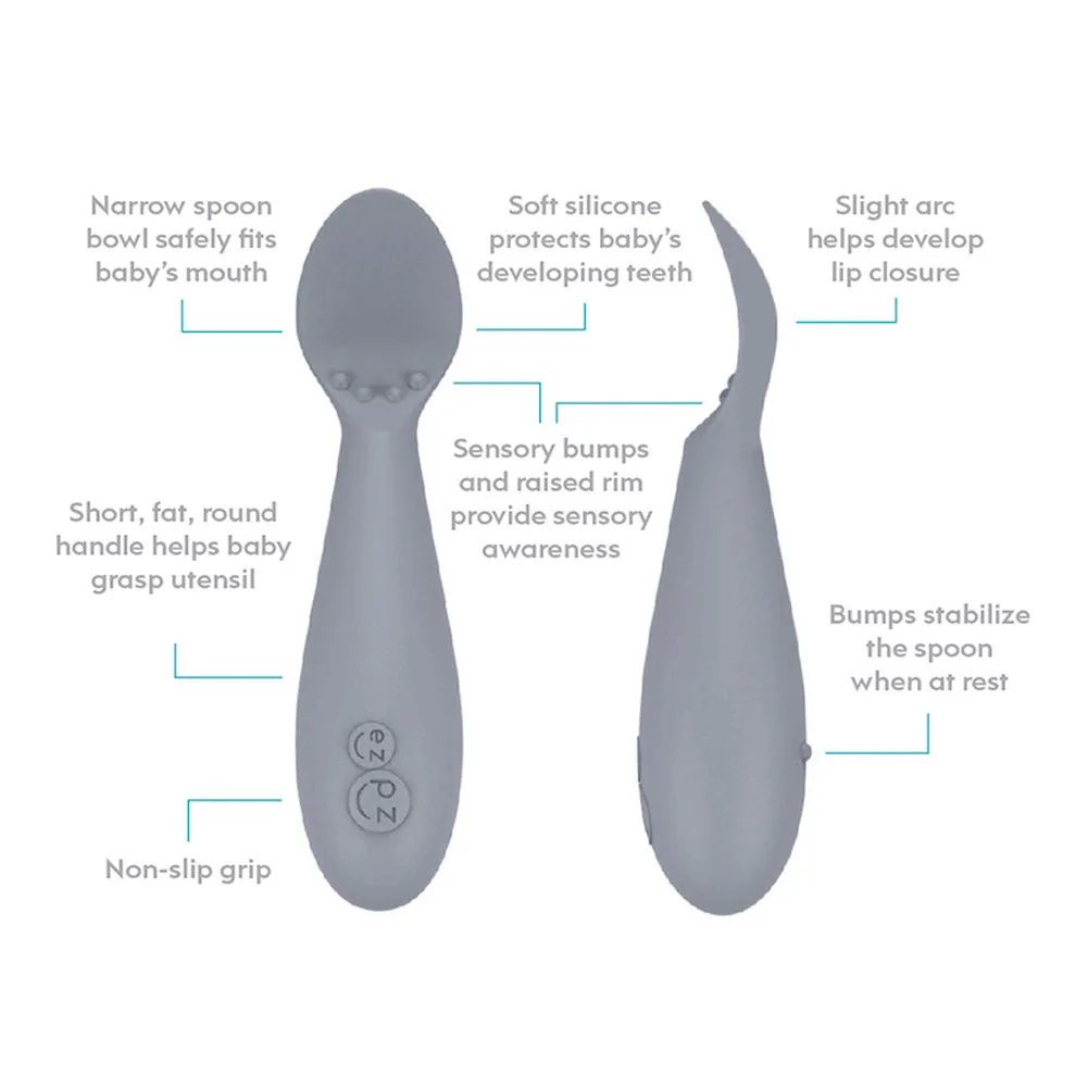 EZPZ Tiny Spoon 2-Pack Set - Nordic Sage