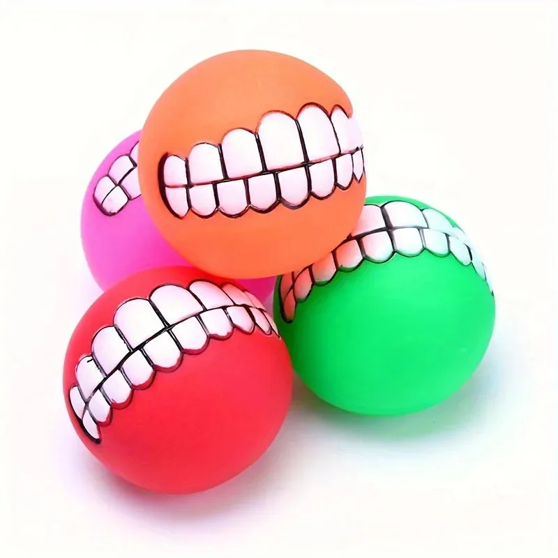 Funny Smiley Dog Chew Balls – Interactive and Durable Toy