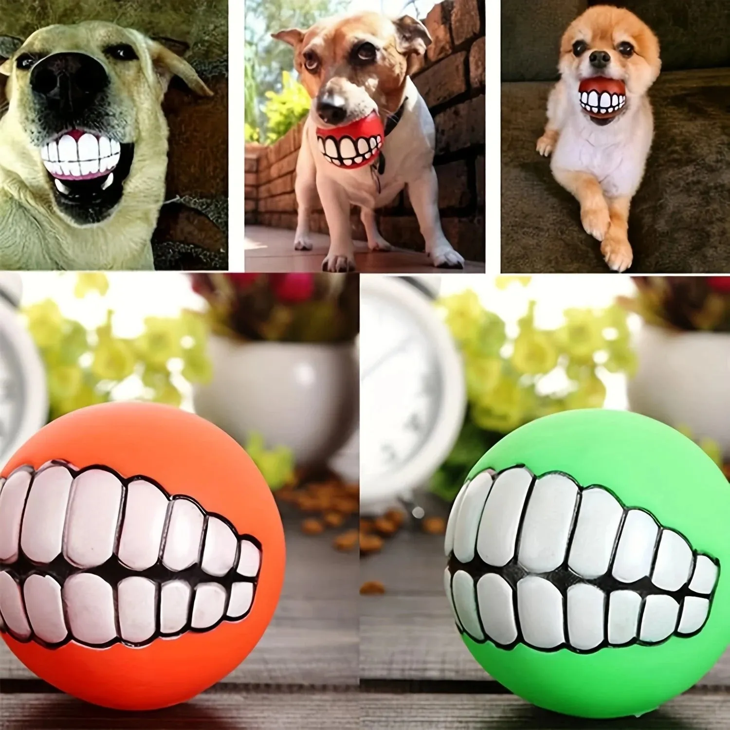 Funny Smiley Dog Chew Balls – Interactive and Durable Toy