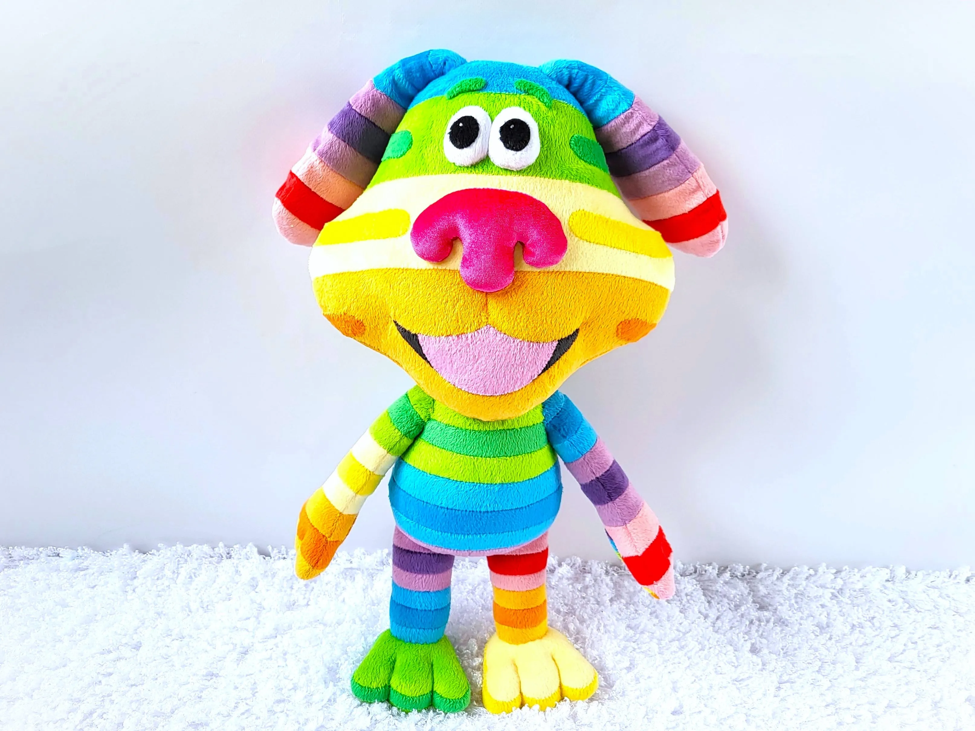 Handmade custom Rainbow Puppy plush