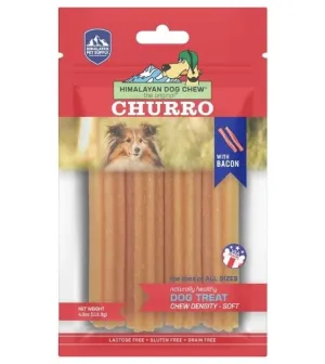 Himalayan Pet Supply Yaky Churro Bacon Dog Treats (Soft Density)