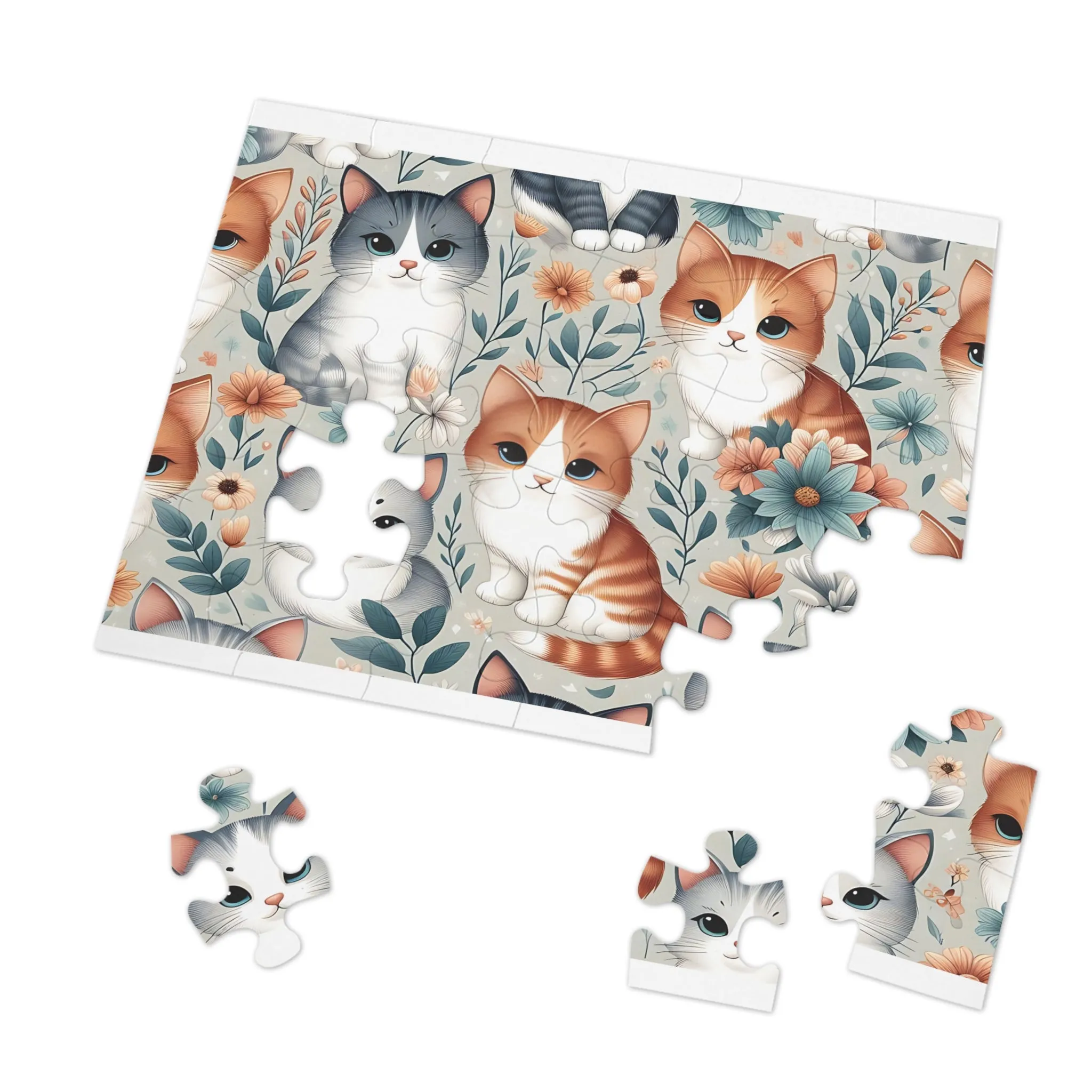 Jigsaw Puzzle, Cats, Personalised/Non-Personalised (30, 110, 252, 500,1000-Piece)