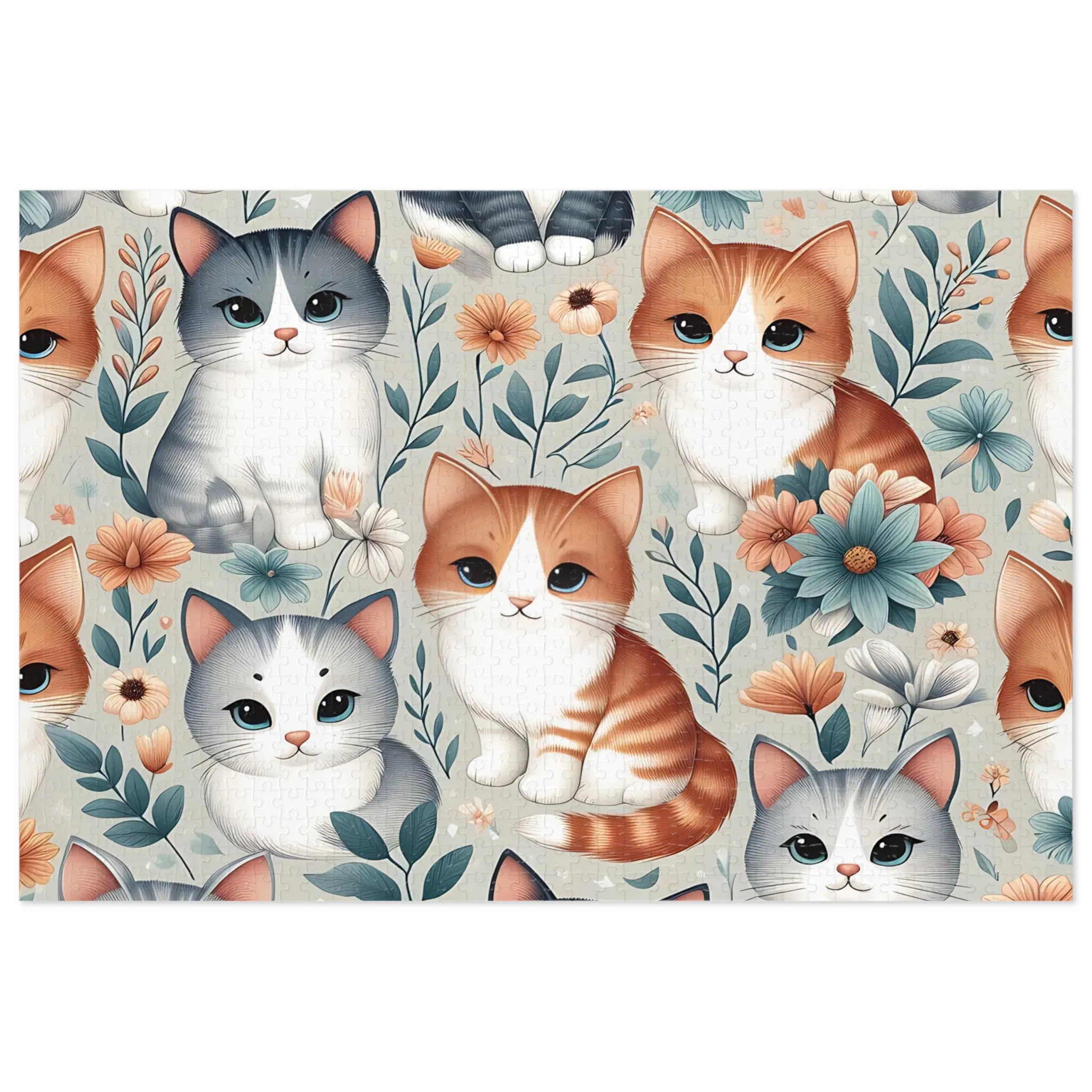 Jigsaw Puzzle, Cats, Personalised/Non-Personalised (30, 110, 252, 500,1000-Piece)