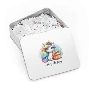 Jigsaw Puzzle, Christmas, Unicorn, Personalised/Non-Personalised (30, 110, 252, 500,1000-Piece)