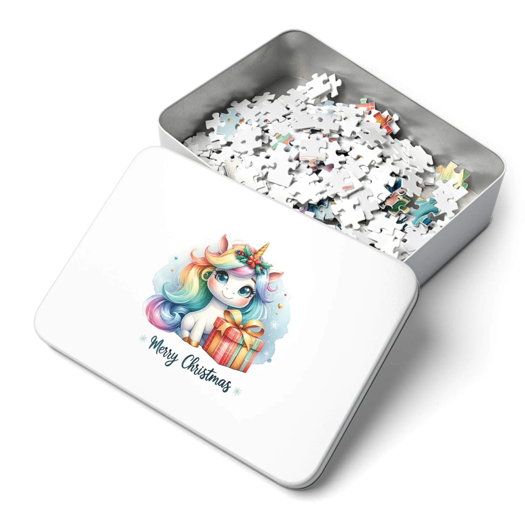 Jigsaw Puzzle, Christmas, Unicorn, Personalised/Non-Personalised (30, 110, 252, 500,1000-Piece)