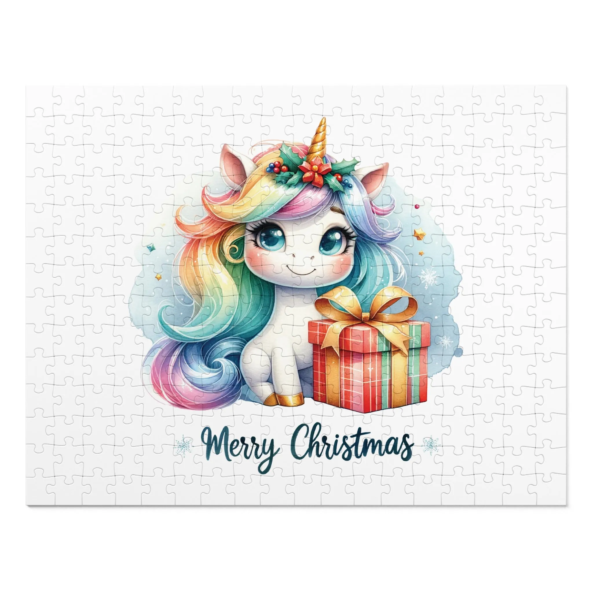 Jigsaw Puzzle, Christmas, Unicorn, Personalised/Non-Personalised (30, 110, 252, 500,1000-Piece)