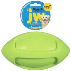 JW Pet Small Funble Football Rubber Dog Toy