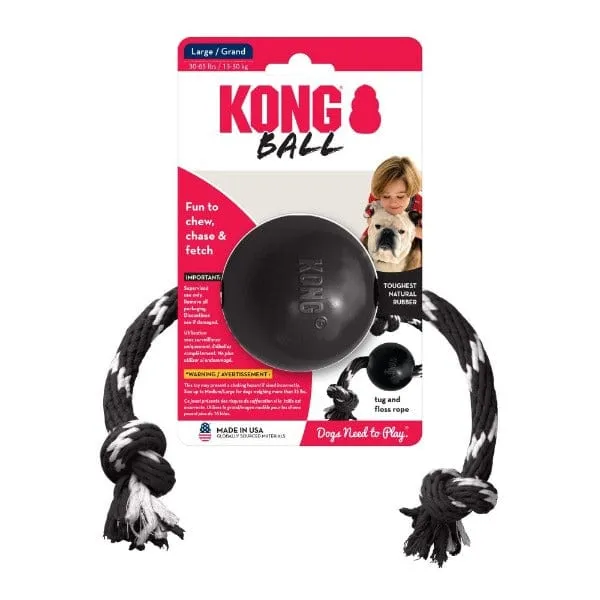 KONG Extreme Ball w/ Rope Dog Toy