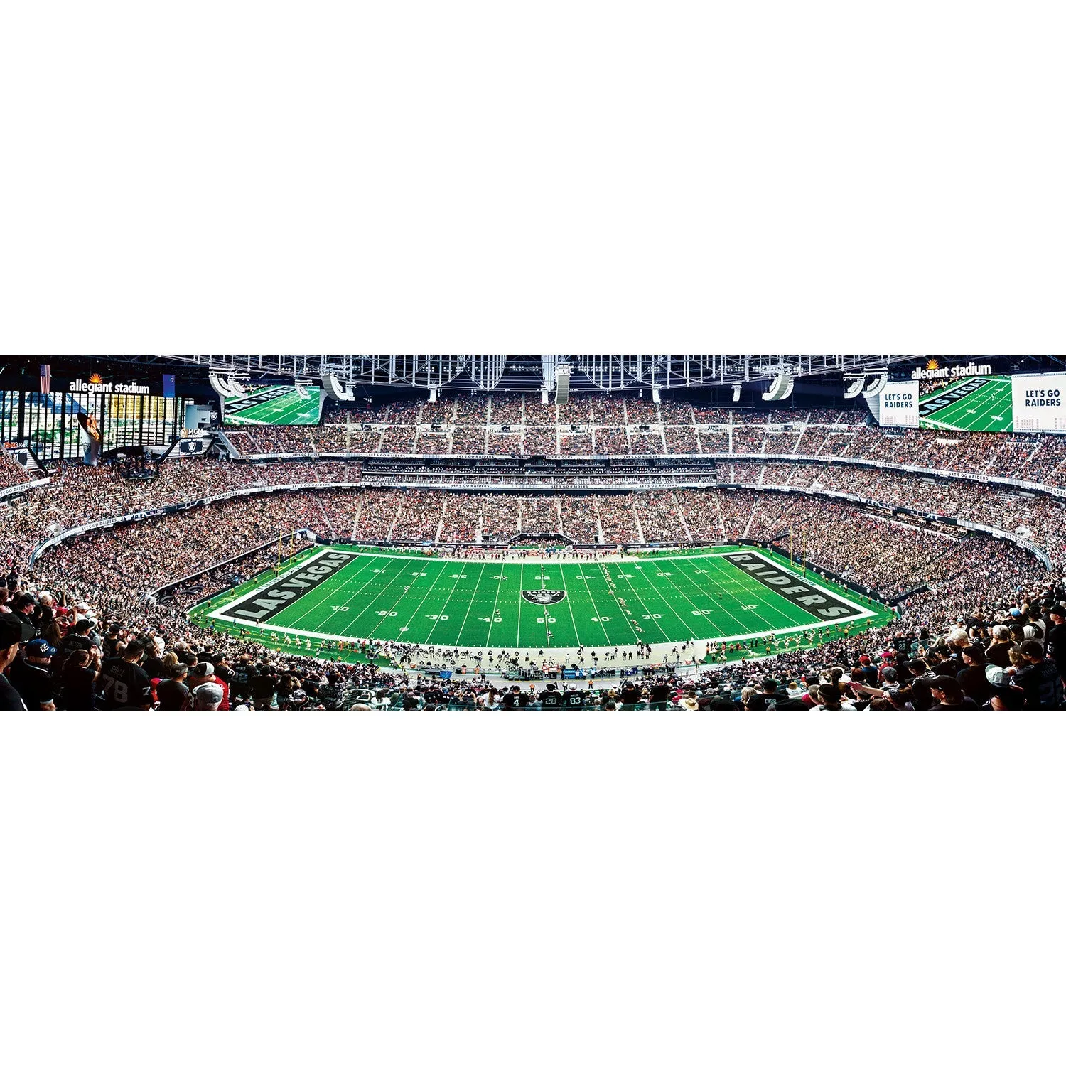 Las Vegas Raiders - 1000 Piece Panoramic Jigsaw Puzzle - Center View