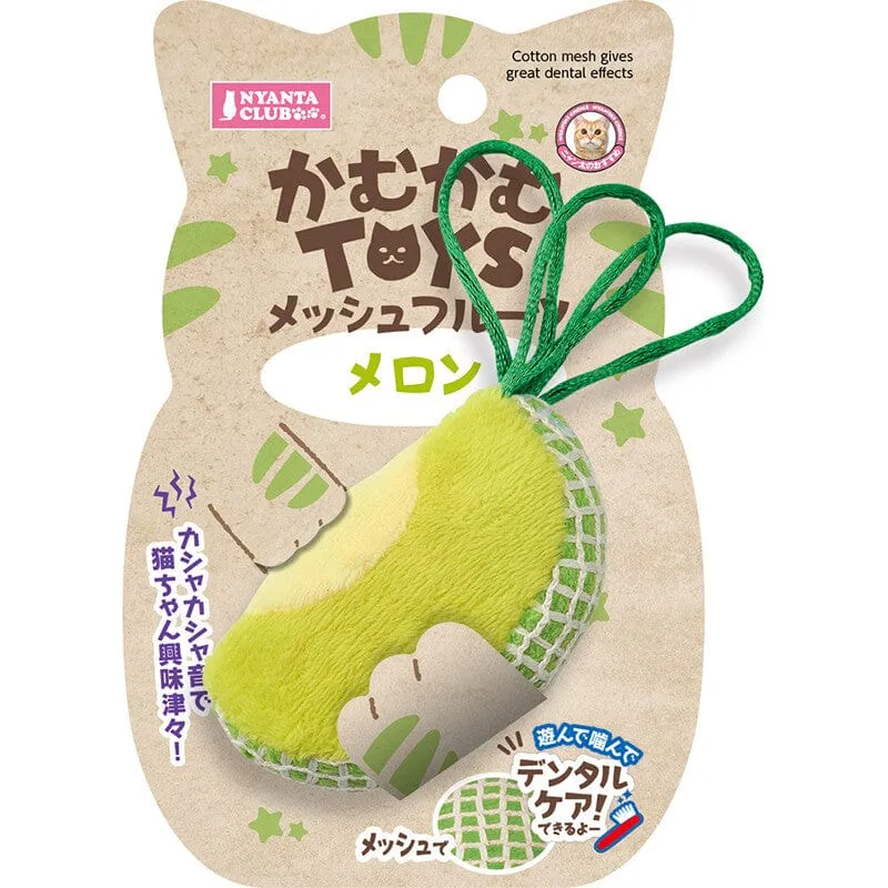 Marukan - Kamu Kamu Dental Care Mesh Fruit Melon Cat Stuffed Toys (Green)