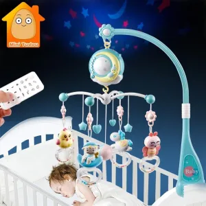 Mobile Bed Bell Musical Box Projection For Newborn