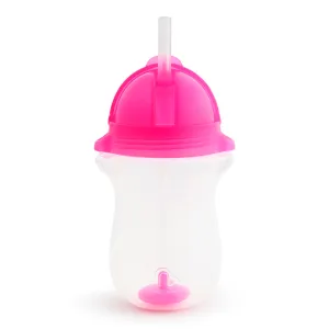 Munchkin Any Angle Click Lock 10oz Weighted Straw Cup - Pink