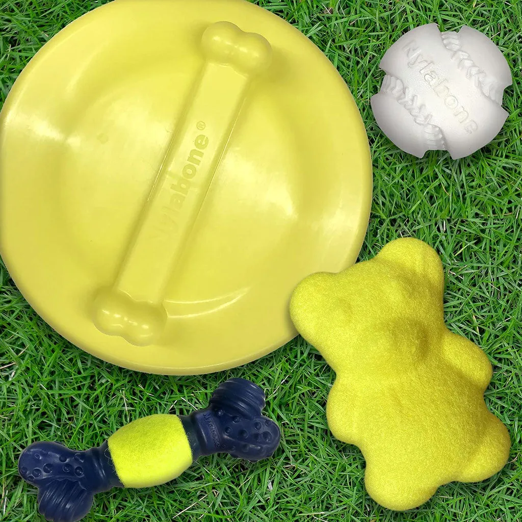 Nylabone Power Play Dog Baseball Gripz, Medium/Wolf