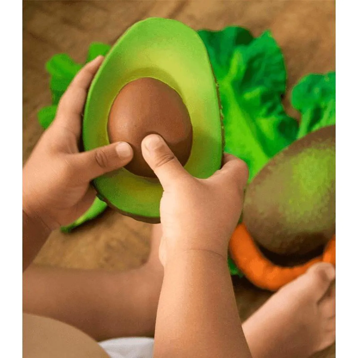 oli & carol arnold the avocado rubber teether