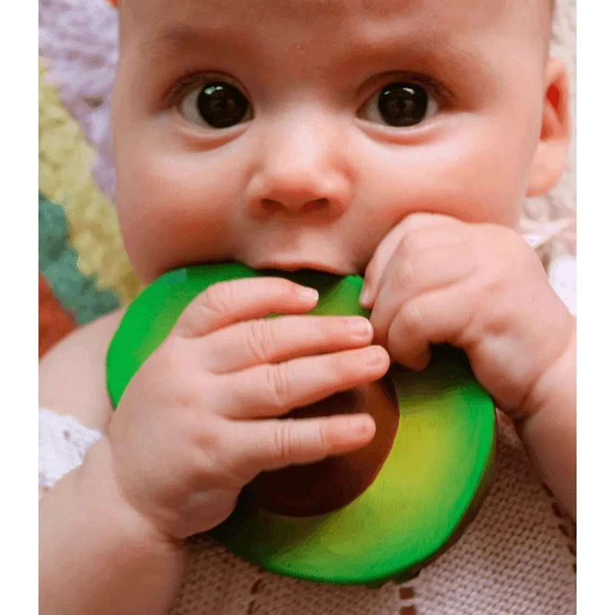 oli & carol arnold the avocado rubber teether