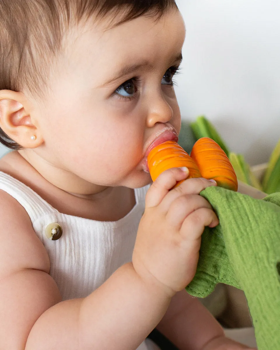 Oli & Carol Cathy the Carrot Mini Doudou Baby Teether