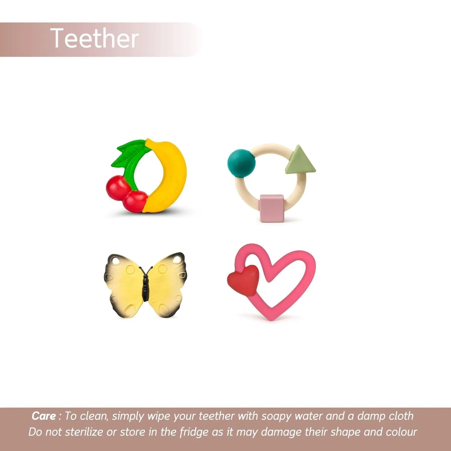 Oli & Carol Fruit Teething Ring