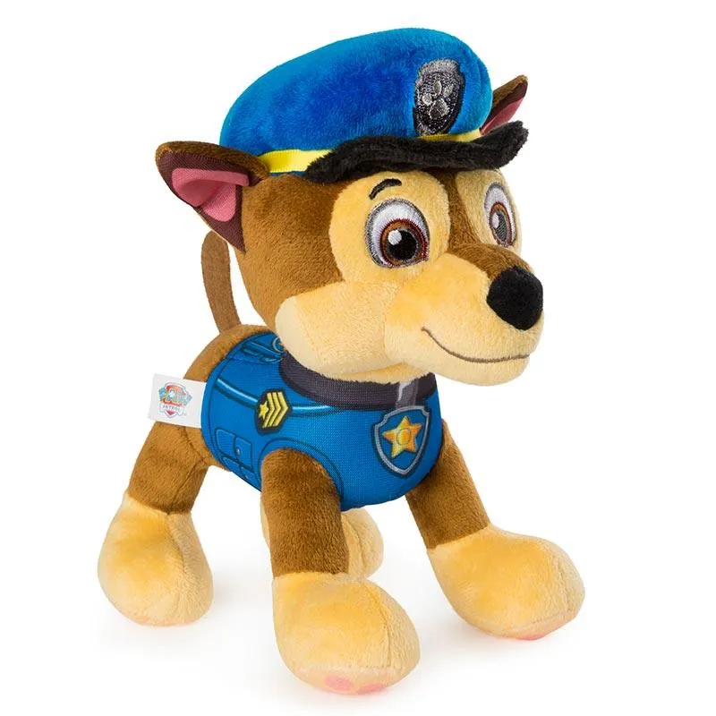 Paw Patrol 8-inch Chase Plush Toy, Standing Plush with Stitched Detailing, for Ages 3 & Up