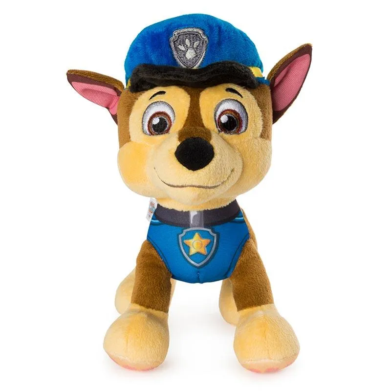 Paw Patrol 8-inch Chase Plush Toy, Standing Plush with Stitched Detailing, for Ages 3 & Up