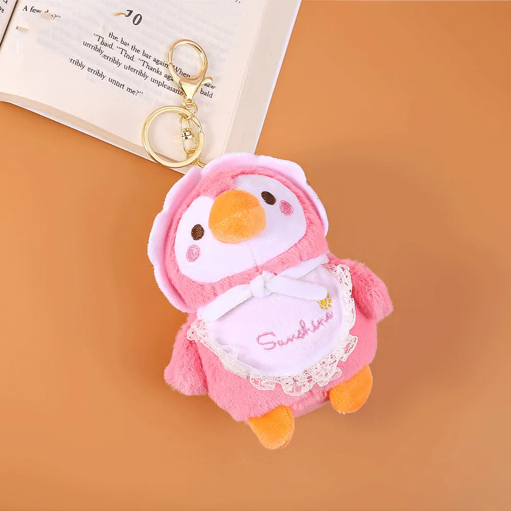 Penguin Style  Plush Keychain.