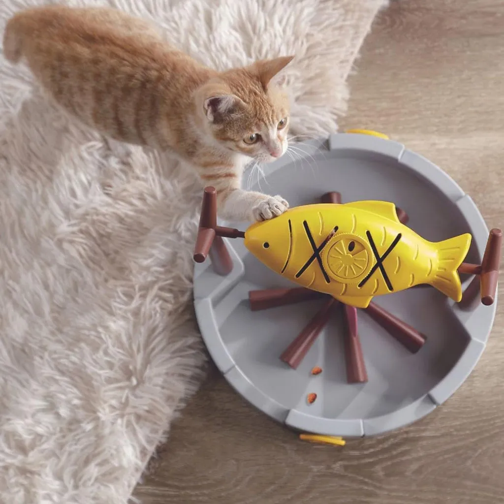 PetPals Grilled Fish Interactive Treat Toy For Cats