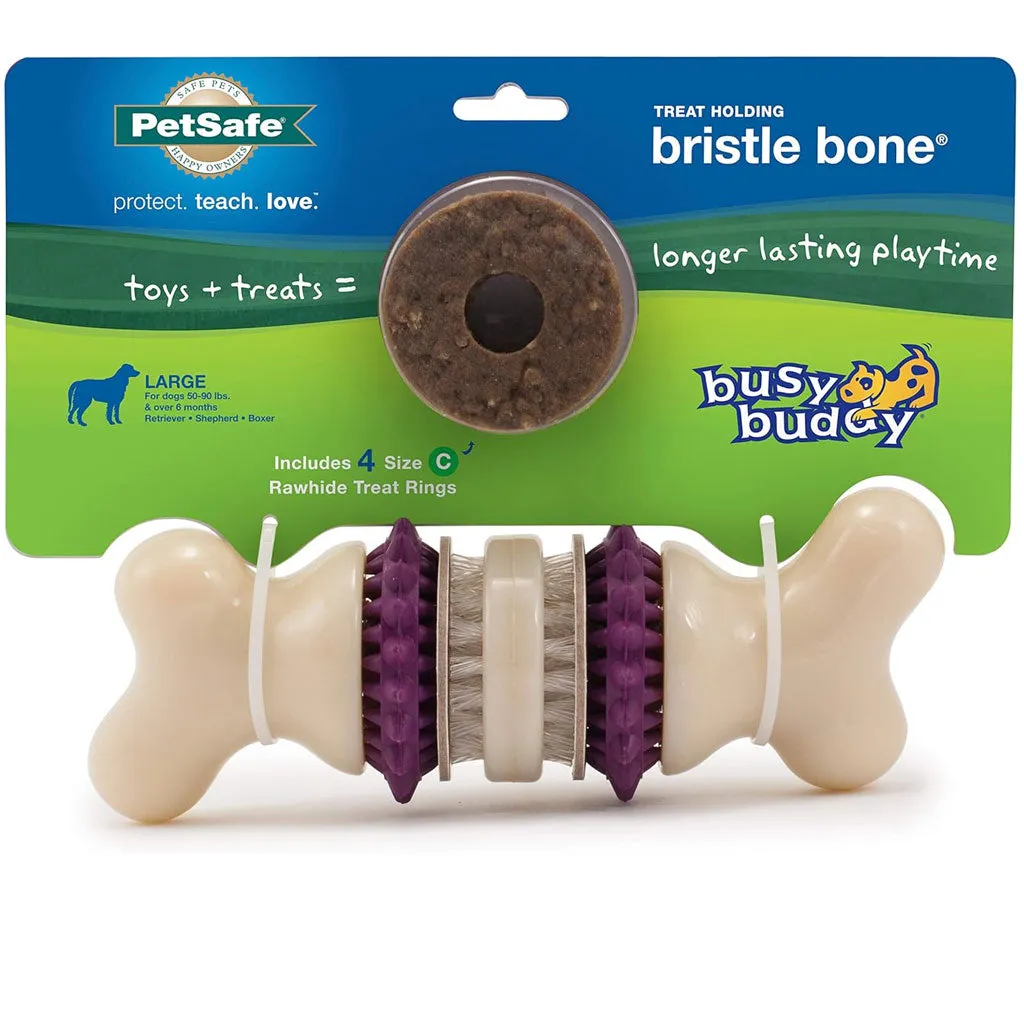 Petsafe Busy Buddy Bristle Bone Treat Dispenser Dog Chew Toy