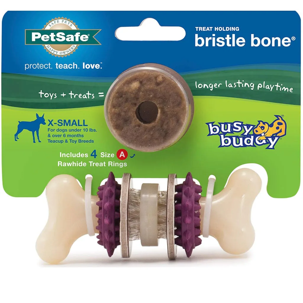 Petsafe Busy Buddy Bristle Bone Treat Dispenser Dog Chew Toy