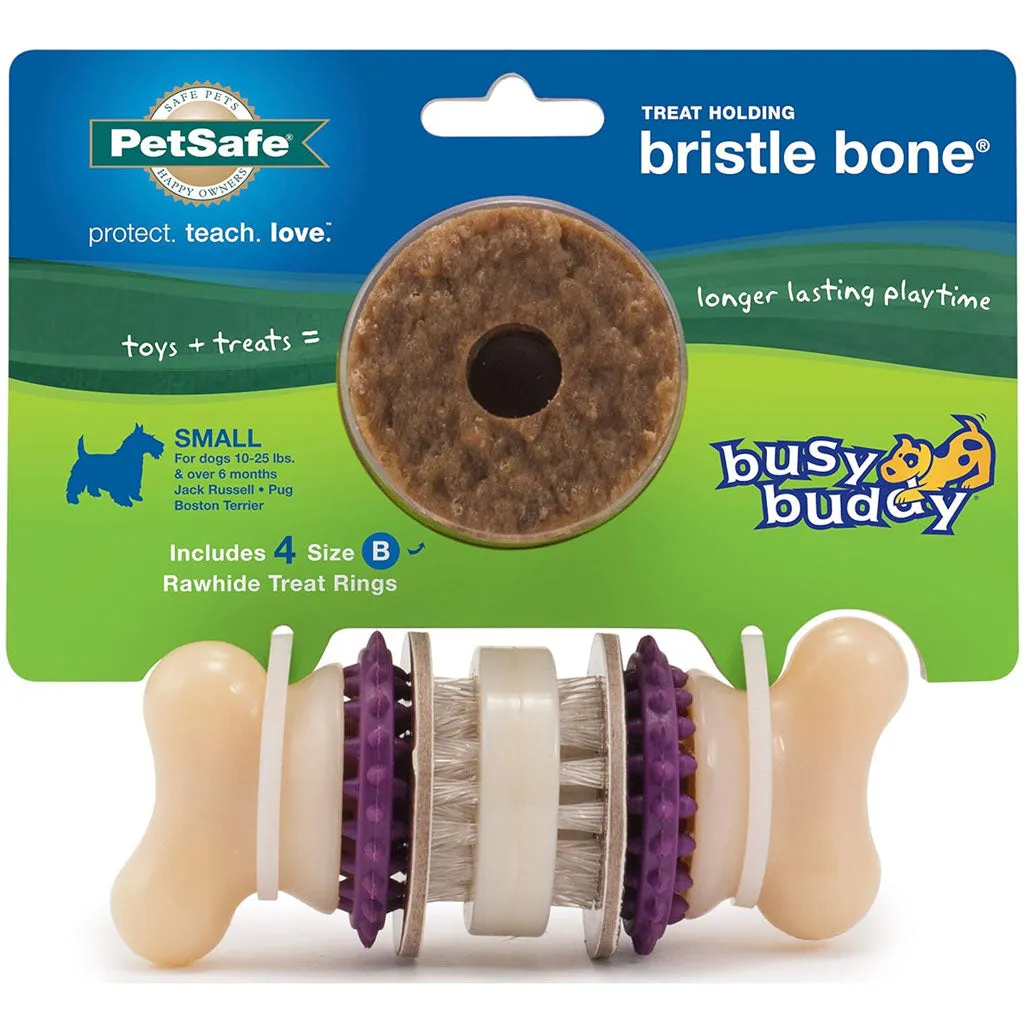 Petsafe Busy Buddy Bristle Bone Treat Dispenser Dog Chew Toy