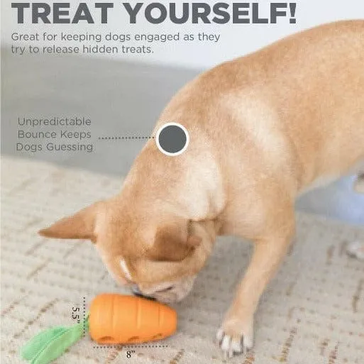 Petstages Carrot Stuffer Treat-Dispensing Interactive Dog Toy