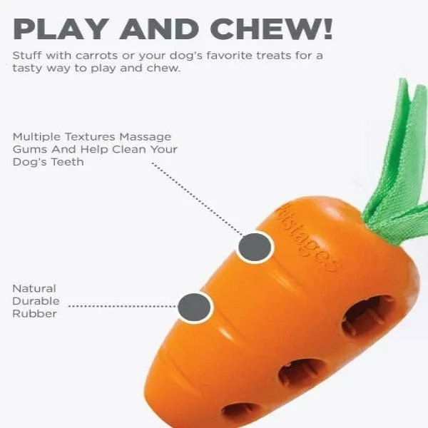 Petstages Carrot Stuffer Treat-Dispensing Interactive Dog Toy