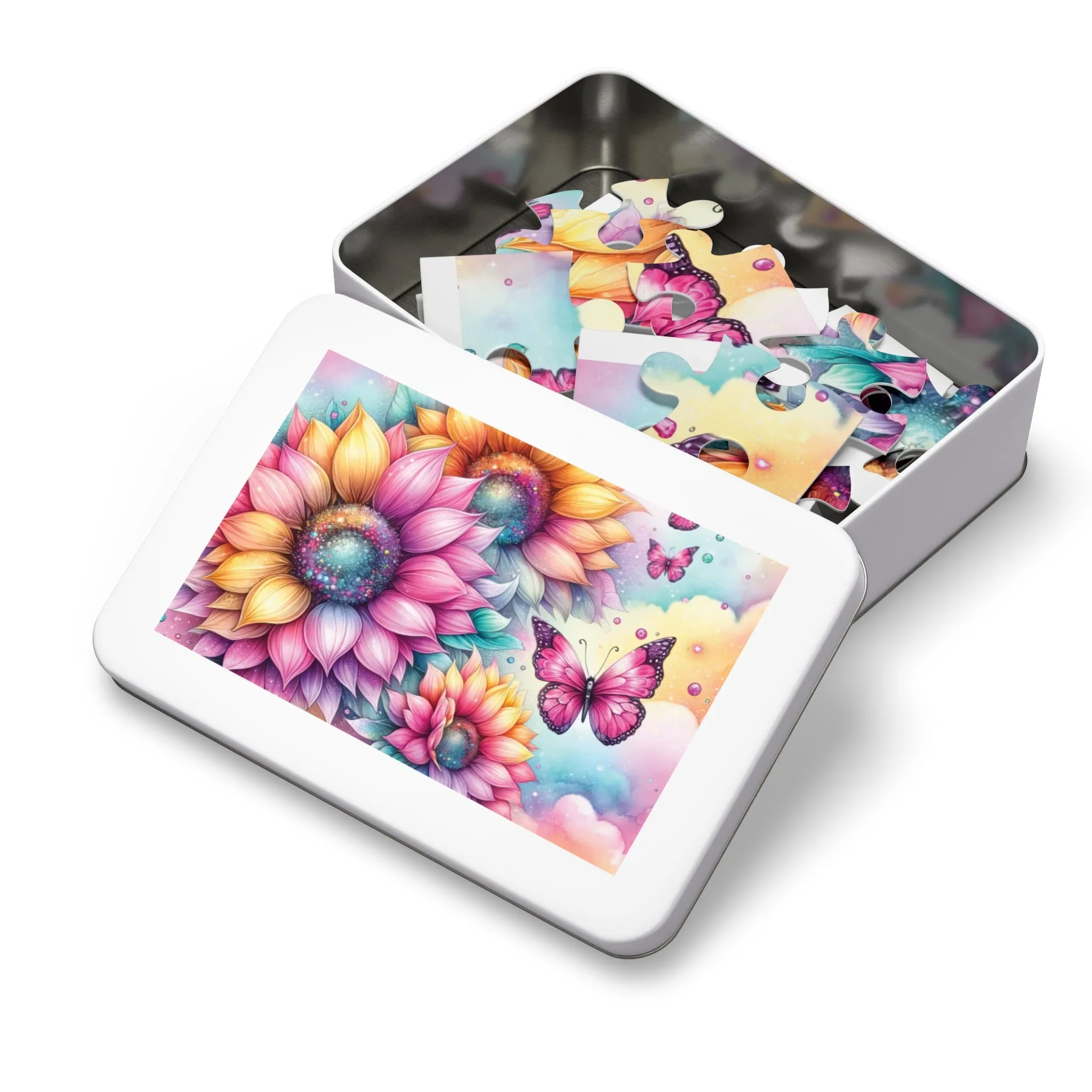 Puzzle, Floral, Personalised/Non-Personalised (30, 110, 252, 500,1000-Piece) awd-644