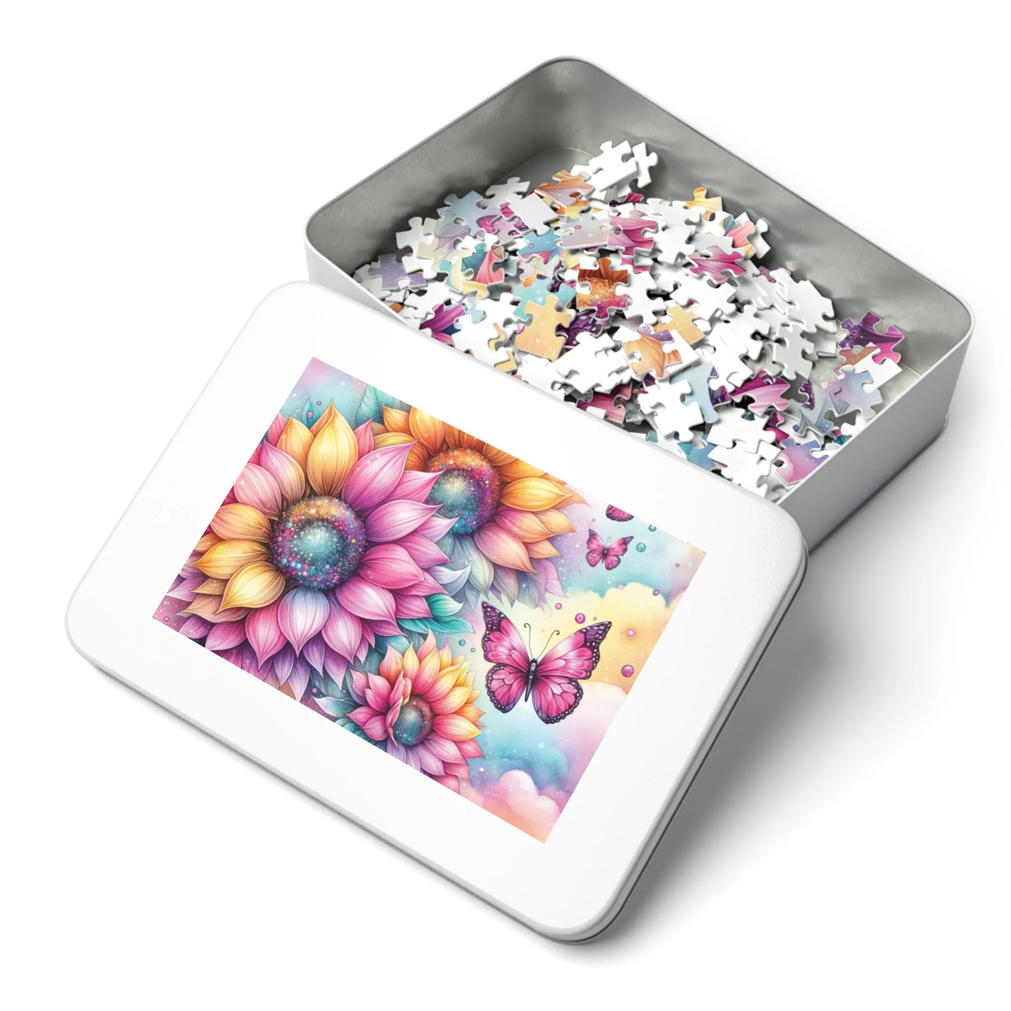 Puzzle, Floral, Personalised/Non-Personalised (30, 110, 252, 500,1000-Piece) awd-644