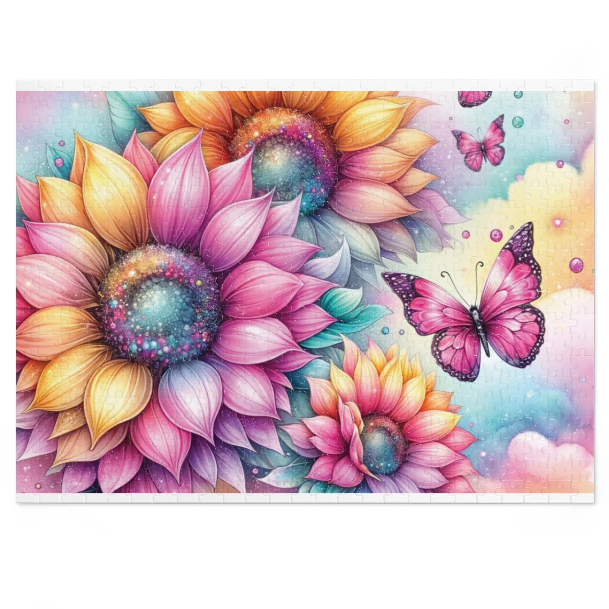 Puzzle, Floral, Personalised/Non-Personalised (30, 110, 252, 500,1000-Piece) awd-644