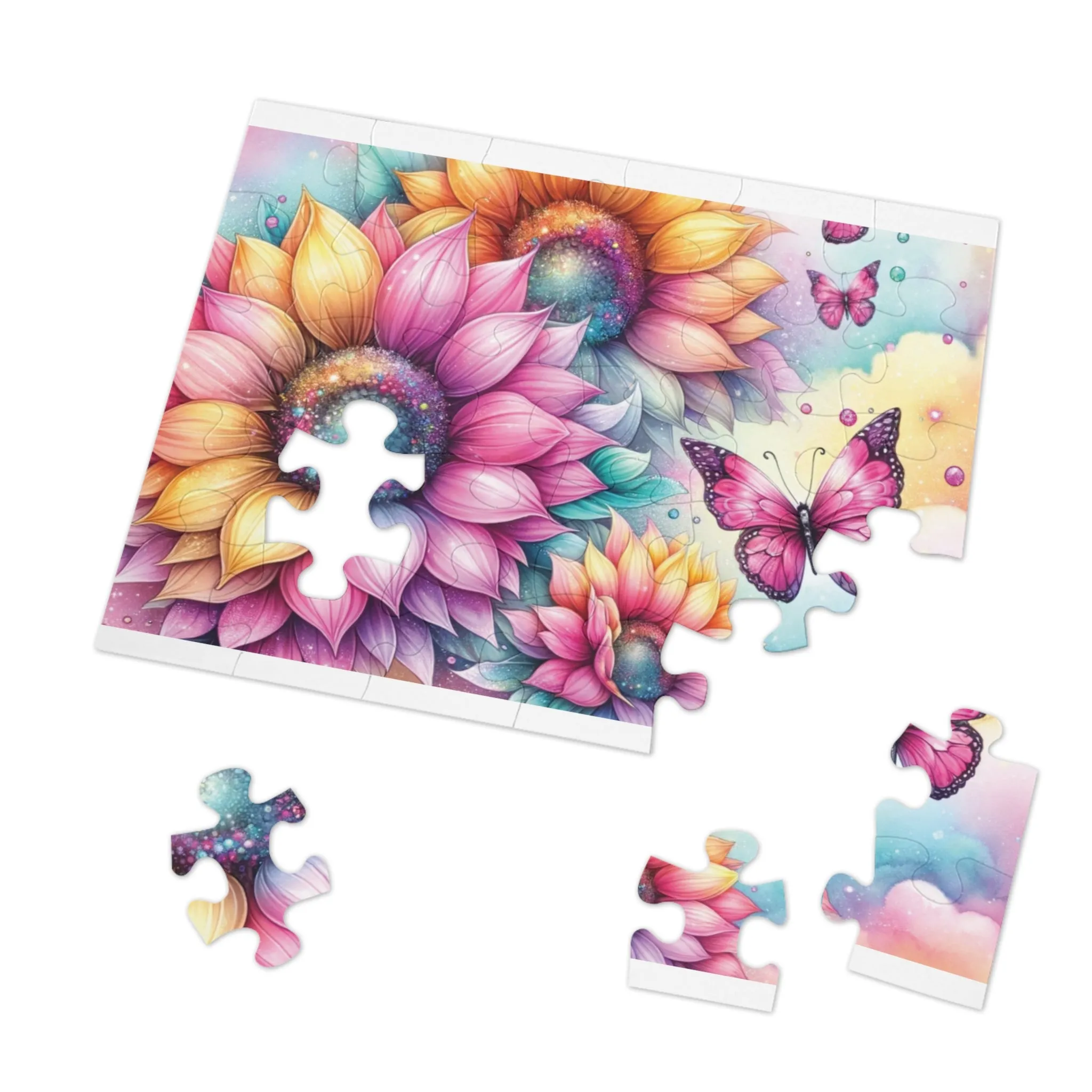 Puzzle, Floral, Personalised/Non-Personalised (30, 110, 252, 500,1000-Piece) awd-644