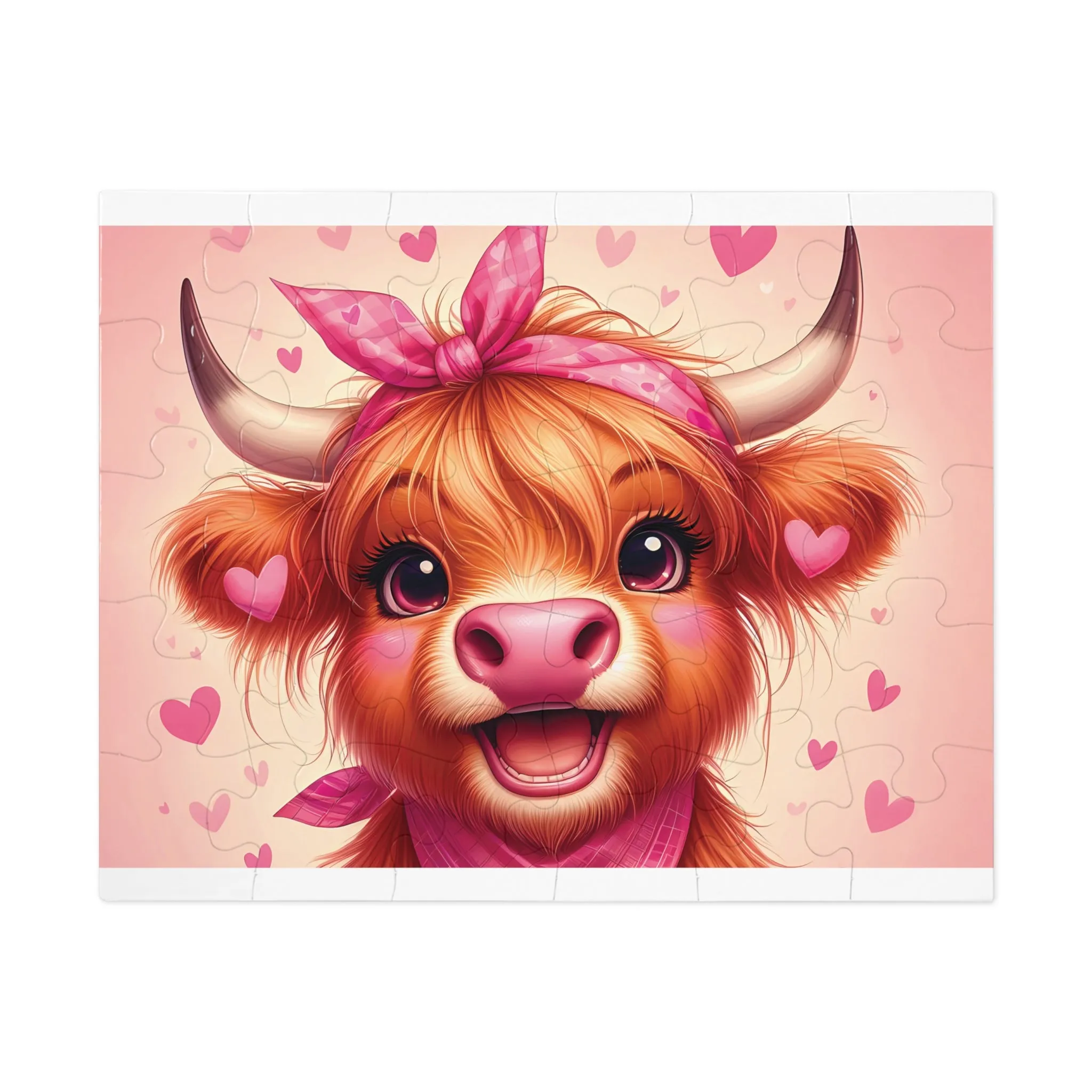 Puzzle, Highland Cow, Personalised/Non-Personalised (30, 110, 252, 500,1000-Piece) awd-616