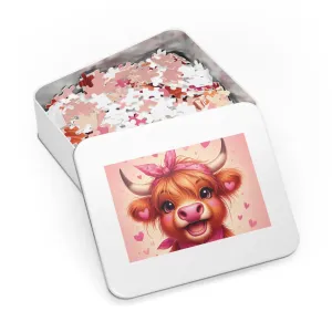 Puzzle, Highland Cow, Personalised/Non-Personalised (30, 110, 252, 500,1000-Piece) awd-616