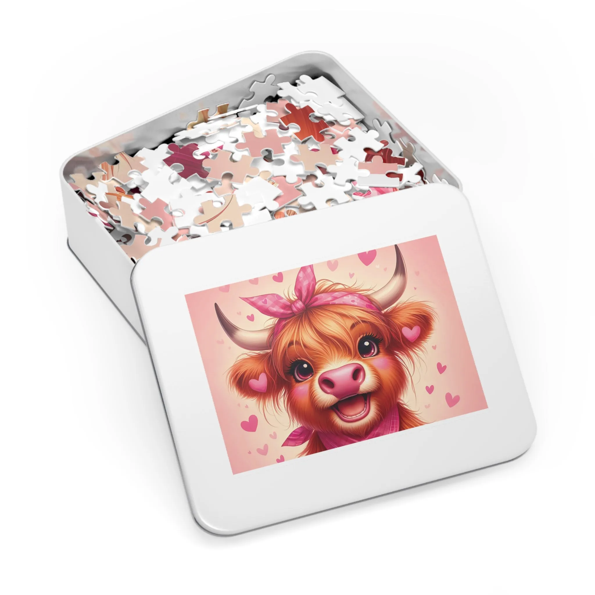 Puzzle, Highland Cow, Personalised/Non-Personalised (30, 110, 252, 500,1000-Piece) awd-616