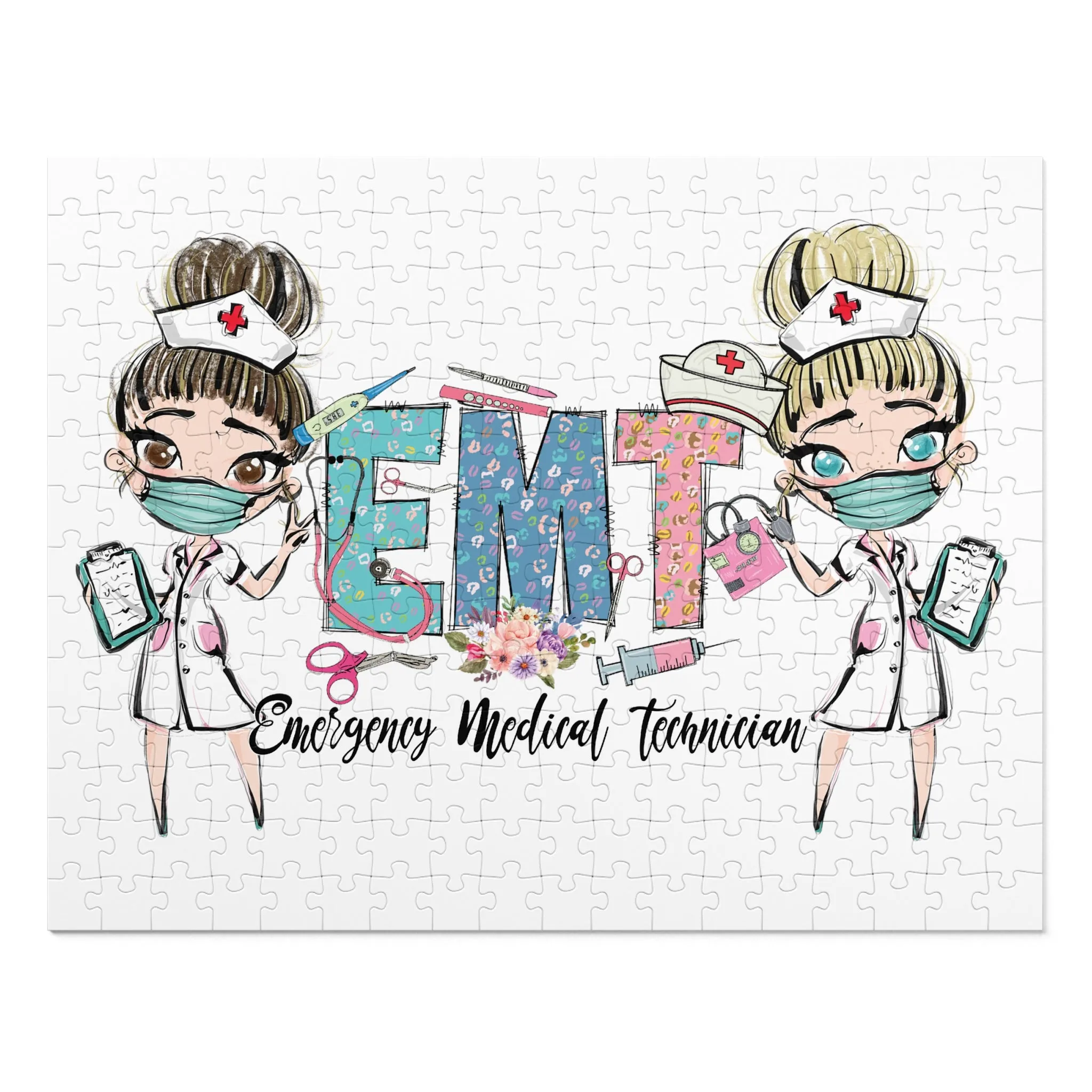 Puzzle, Nurse, EMT Nurse, Personalised/Non-Personalised (30, 110, 252, 500,1000-Piece) awd-637