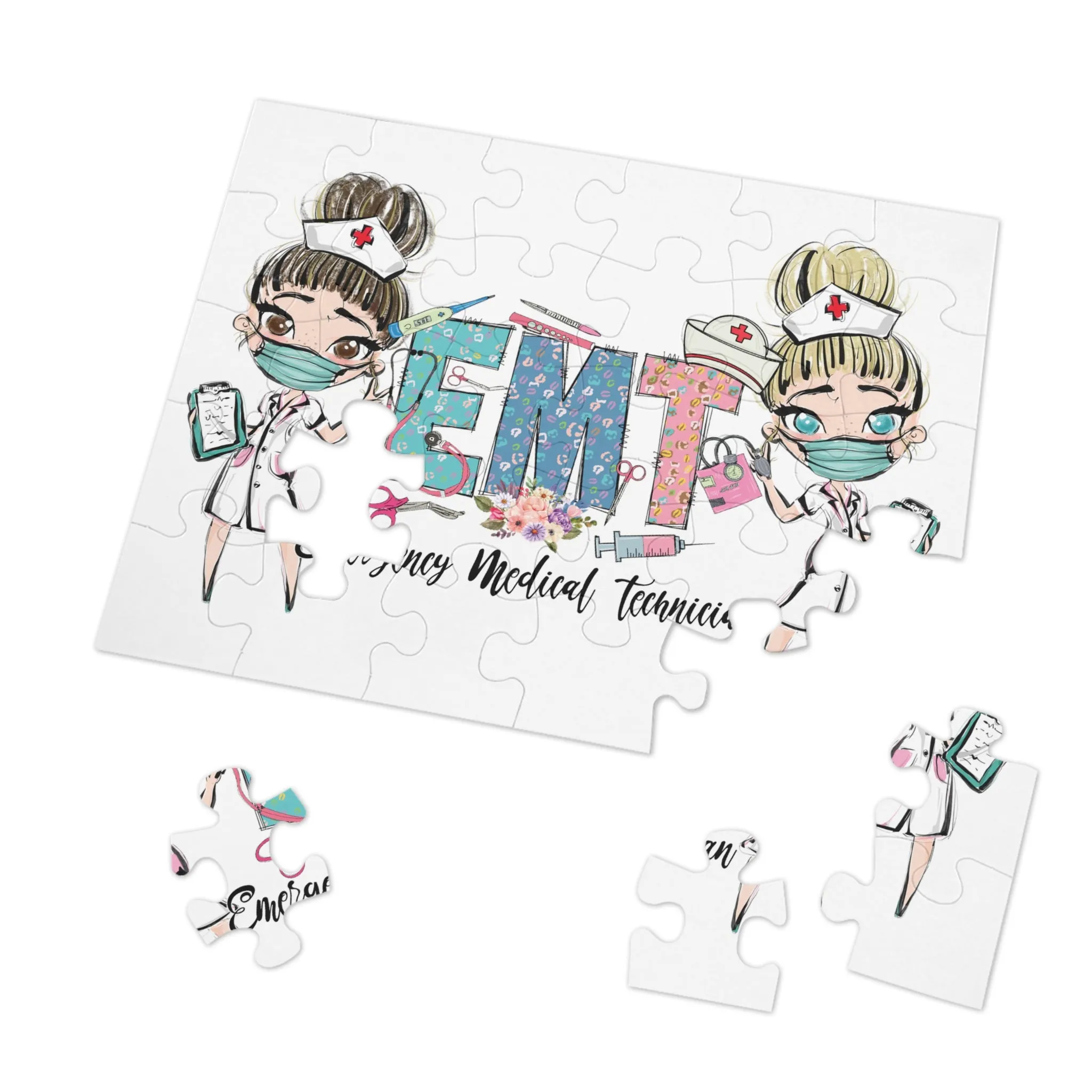 Puzzle, Nurse, EMT Nurse, Personalised/Non-Personalised (30, 110, 252, 500,1000-Piece) awd-637